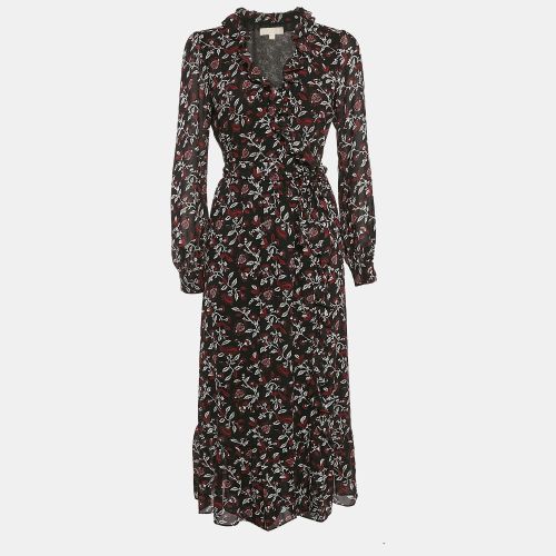 Floral Print Crepe Wrap Dress S - MICHAEL Michael Kors - Modalova