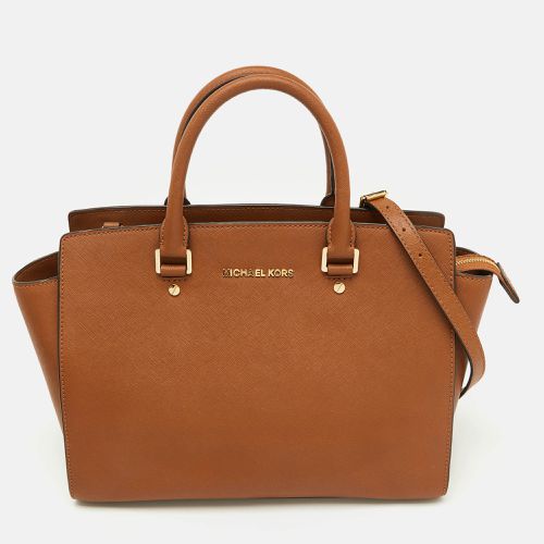 Saffiano Leather Large Selma Satchel - MICHAEL Michael Kors - Modalova