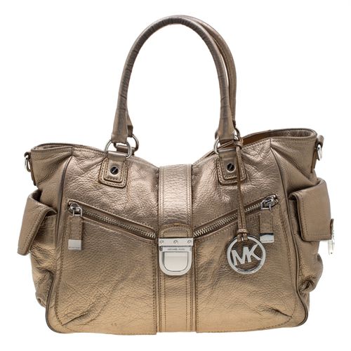 Metallic Leather Satchel - MICHAEL Michael Kors - Modalova