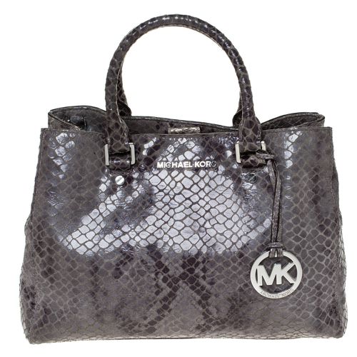 Python Embossed Leather Satchel - MICHAEL Michael Kors - Modalova