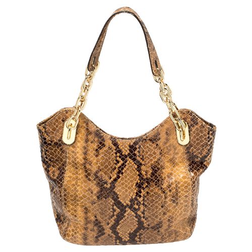 Snakeskin Effect Leather Lilly Hobo - MICHAEL Michael Kors - Modalova