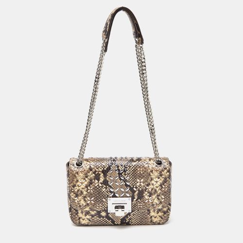 Michael Kors /Brown Python Embossed Leather Chain Shoulder Bag - MICHAEL Michael Kors - Modalova