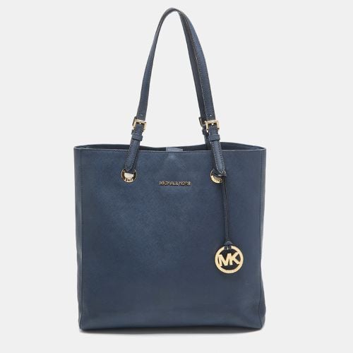 Navy Leather Jet Set Tote - MICHAEL Michael Kors - Modalova