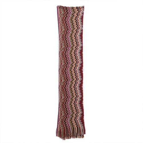 Chevron Pattern Wool Knit Fringed Stole - Missoni - Modalova