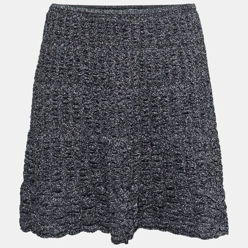 Grey Lurex Knit Textured Flared Skirt S - M Missoni - Modalova