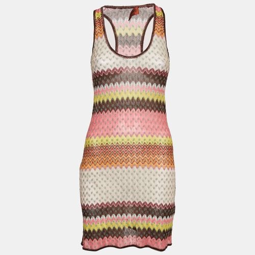 Chevron Lurex Knit Sheer Cover-Up Mini Dress S - Missoni Mare - Modalova