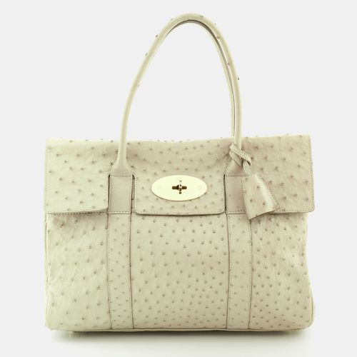 Pale Ostrich Bayswater Satchel - Mulberry - Modalova