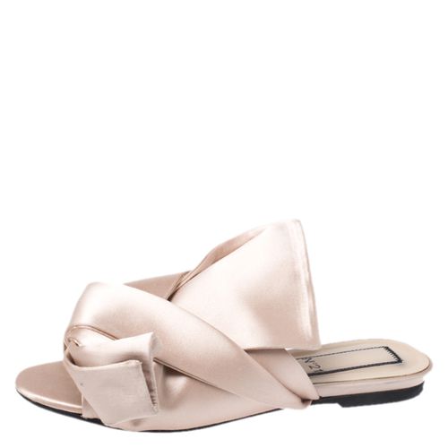 Satin Knot Flat Mules Size 36 - N21 - Modalova