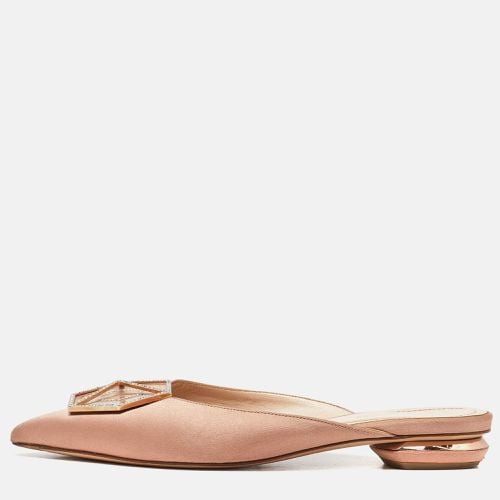 Satin Eden Crystals Embellished Flat Mules Size 38 - Nicholas Kirkwood - Modalova