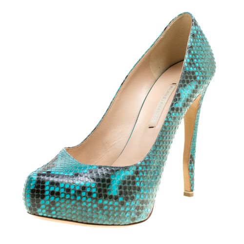 Two Tone Python Leather Platform Pumps Size 38 - Nicholas Kirkwood - Modalova