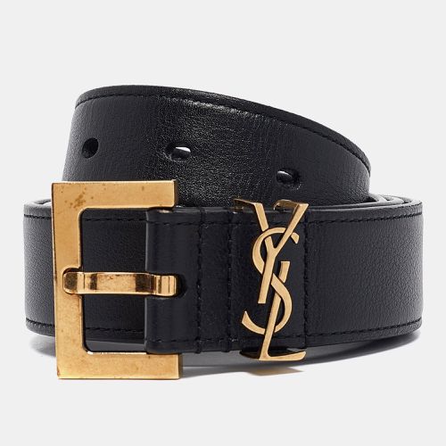 Saint Laurent Leather Cassandre Belt 75 CM - Saint Laurent Paris - Modalova