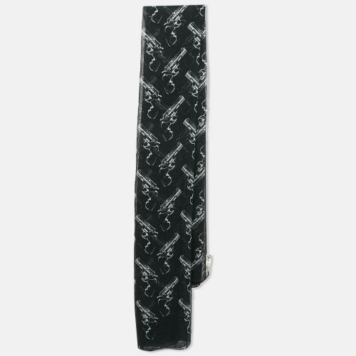 Revolver Print Cashmere Voile Scarf - Saint Laurent Paris - Modalova