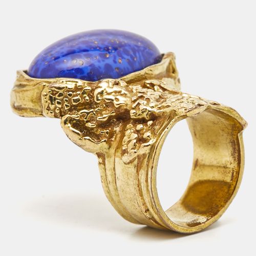 Arty Glass Tone Ring Size 58 - Saint Laurent Paris - Modalova