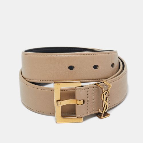 Saint Laurent Leather Cassandre Belt 70 CM - Saint Laurent Paris - Modalova