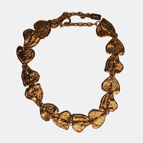 Saint Laurent Vintage Plated Textured Necklace - Saint Laurent Paris - Modalova