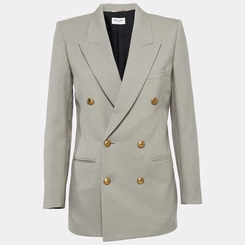 Wool Double Breasted Blazer S - Saint Laurent Paris - Modalova