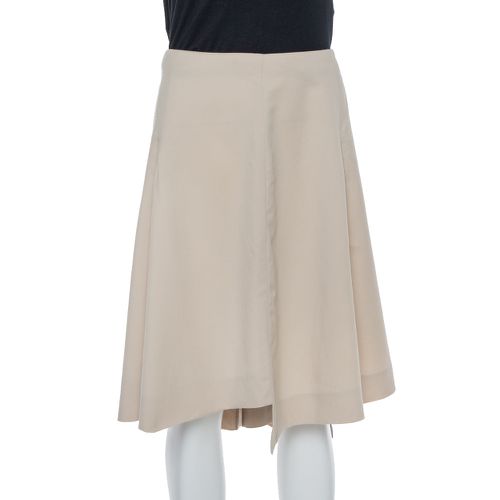 Ecru Wool Asymmetrical Short Skirt L - Saint Laurent Paris - Modalova