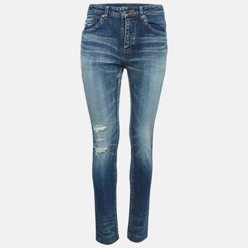 Saint Laurent Distressed Denim Frayed Skinny Jeans M Waist 28" - Saint Laurent Paris - Modalova