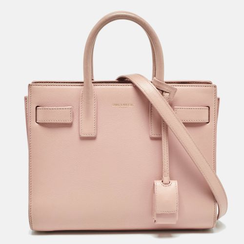 Saint Laurent Old Rose Leather Nano Classic Sac De Jour Tote - Saint Laurent Paris - Modalova