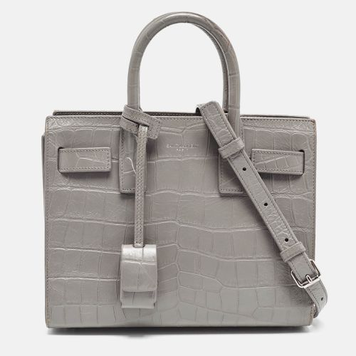 Saint Laurent Croc Embossed Leather Nano Classic Sac De Jour Tote - Saint Laurent Paris - Modalova