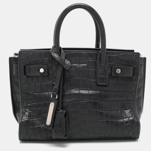 Saint Laurent Croc Embossed Leather Nano Classic Sac De Jour Tote - Saint Laurent Paris - Modalova