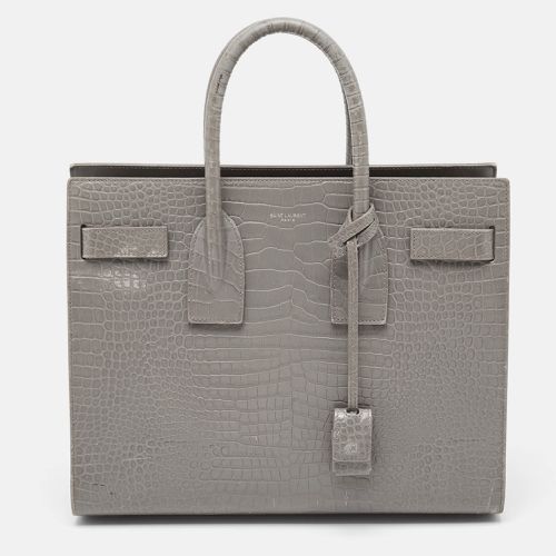 Saint Laurent Croc Embossed Leather Small Classic Sac De Jour Tote - Saint Laurent Paris - Modalova