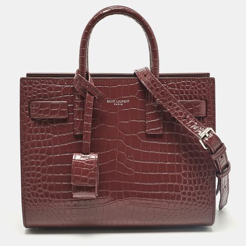 Saint Laurent Croc Embossed Leather Nano Classic Sac De Jour Tote - Saint Laurent Paris - Modalova