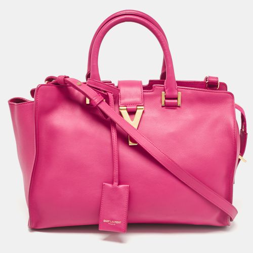 Saint Laurent Magenta Leather Small Ligne Y Cabas Chyc Tote - Saint Laurent Paris - Modalova