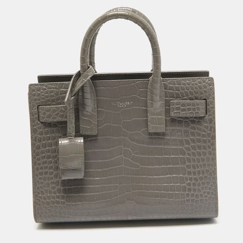 Saint Laurent Croc Embossed Leather Nano Classic Sac De Jour Tote - Saint Laurent Paris - Modalova