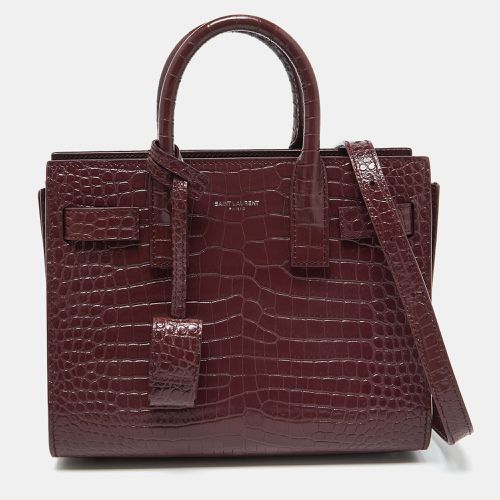 Saint Laurent Croc Embossed Leather Nano Classic Sac De Jour Tote - Saint Laurent Paris - Modalova