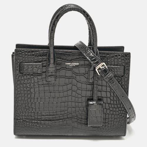 Saint Laurent Croc Embossed Leather Nano Classic Sac De Jour Tote - Saint Laurent Paris - Modalova