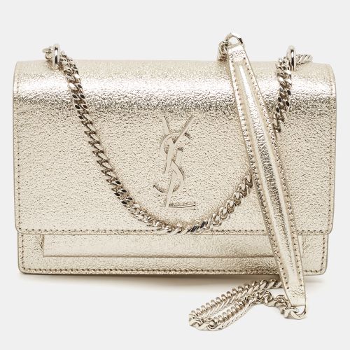 Saint Laurent Textured Leather Mini Sunset Chain Bag - Saint Laurent Paris - Modalova