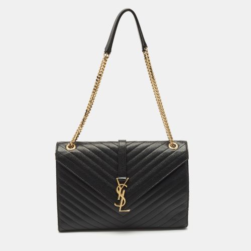 Saint Laurent Matelassé Leather Large Monogram Envelope Shoulder Bag - Saint Laurent Paris - Modalova