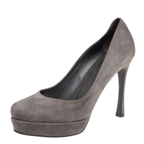 Saint Laurent Suede Gisele Platform Pumps Size 37 - Saint Laurent Paris - Modalova