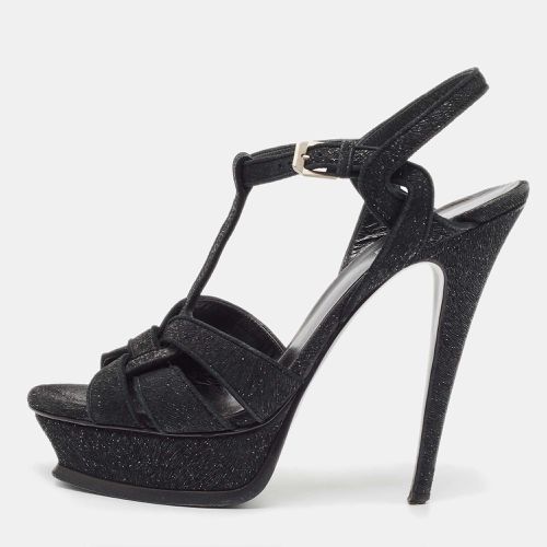 Saint Laurent Textured Suede Tribute Sandals Size 39 - Saint Laurent Paris - Modalova