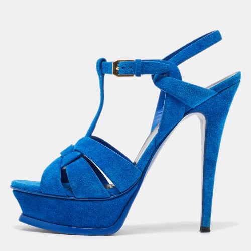 Saint Laurent Suede Tribute Sandals Size 38 - Saint Laurent Paris - Modalova