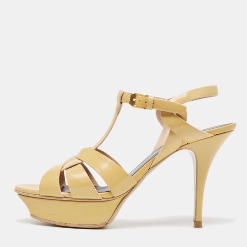 Patent Leather Tribute Platform Ankle Strap Sandals Size 39 - Saint Laurent Paris - Modalova