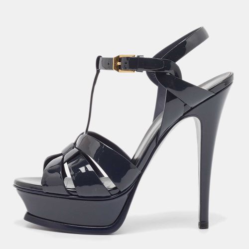 Saint Laurent Patent Leather Tribute Sandals Size 36 - Saint Laurent Paris - Modalova