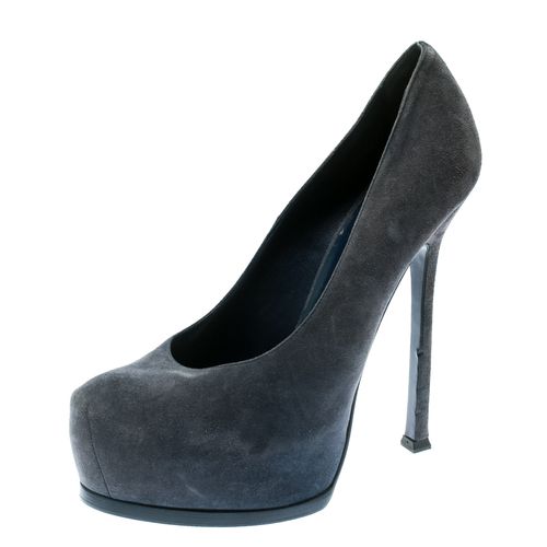 Suede Tribtoo Platform Pumps Size 40 - Saint Laurent Paris - Modalova