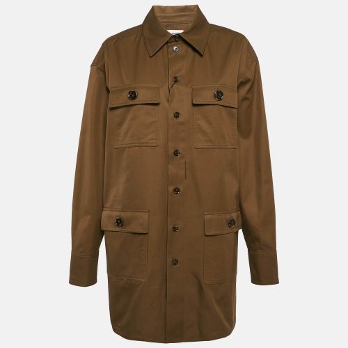 Saint Laurent Khaki Cotton Single Breasted Coat M - Saint Laurent Paris - Modalova