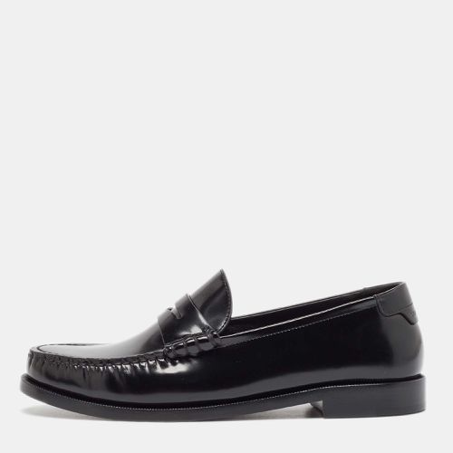 Saint Laurent Brushed Leather Penny Loafers Size 38.5 - Saint Laurent Paris - Modalova