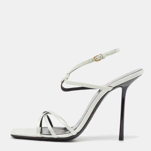 Saint Laurent Pastel Satin Ankle Strap Sandals Size 39 - Saint Laurent Paris - Modalova