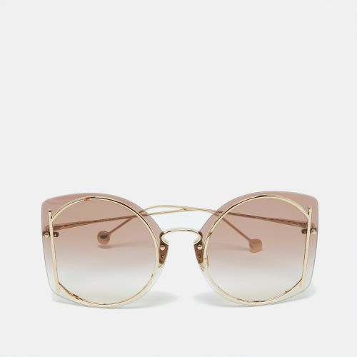 Gold Tone/ Gradient SF196S Gancini Butterfly Sunglasses - Salvatore Ferragamo - Modalova