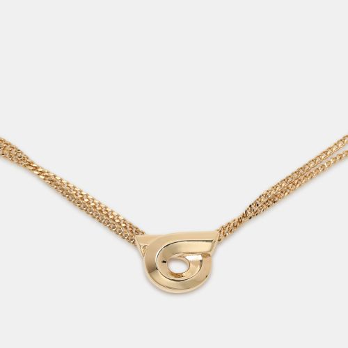 Tone Metal Chain Pendant Necklace - Salvatore Ferragamo - Modalova