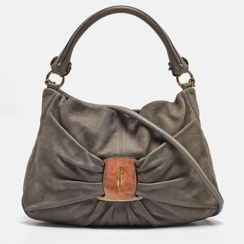 Leather Miss Vara Hobo - Salvatore Ferragamo - Modalova