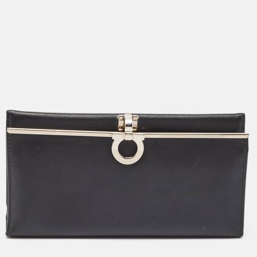 Leather Gancini Clasp Continental Wallet - Salvatore Ferragamo - Modalova