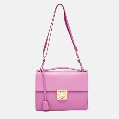 Fuchsia Leather Marisol Top Handle Bag - Salvatore Ferragamo - Modalova