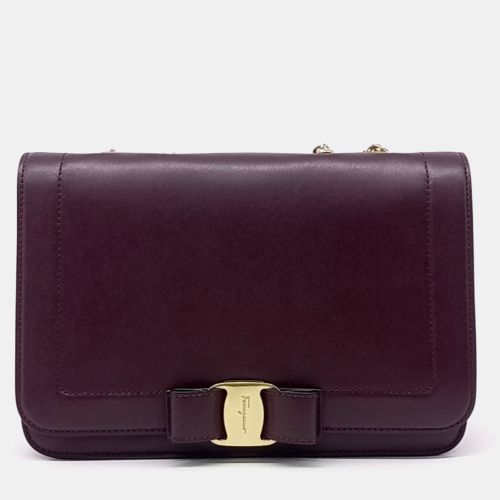 Leather Vara shoulder bag - Salvatore Ferragamo - Modalova