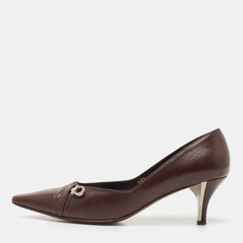 Leather Gancio Pointed Toe Pumps Size 39.5 - Salvatore Ferragamo - Modalova