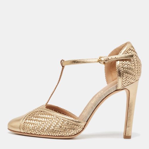 Woven Leather Emanuela Pumps Size 38 - Salvatore Ferragamo - Modalova